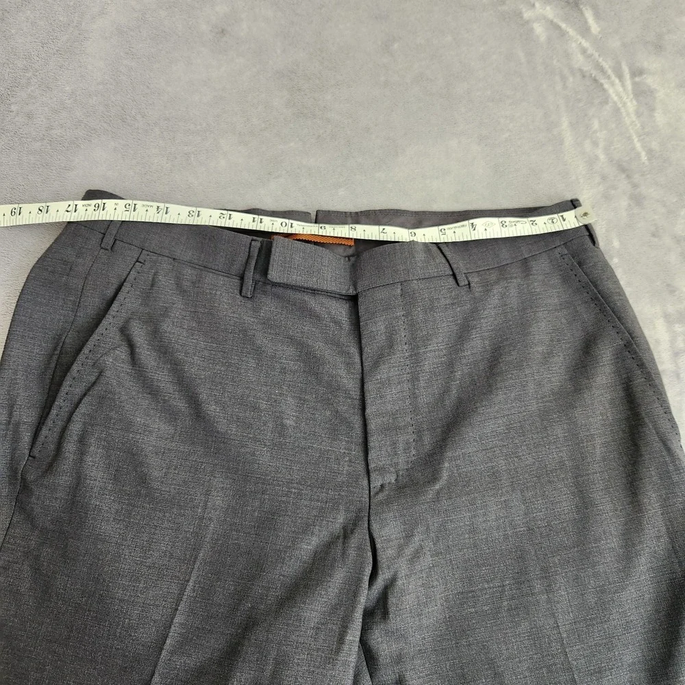 New CURRENT Zegna Gray Wool 5-Pocket Flat Front Flaws Pants Grey 34 X 31 Slacks